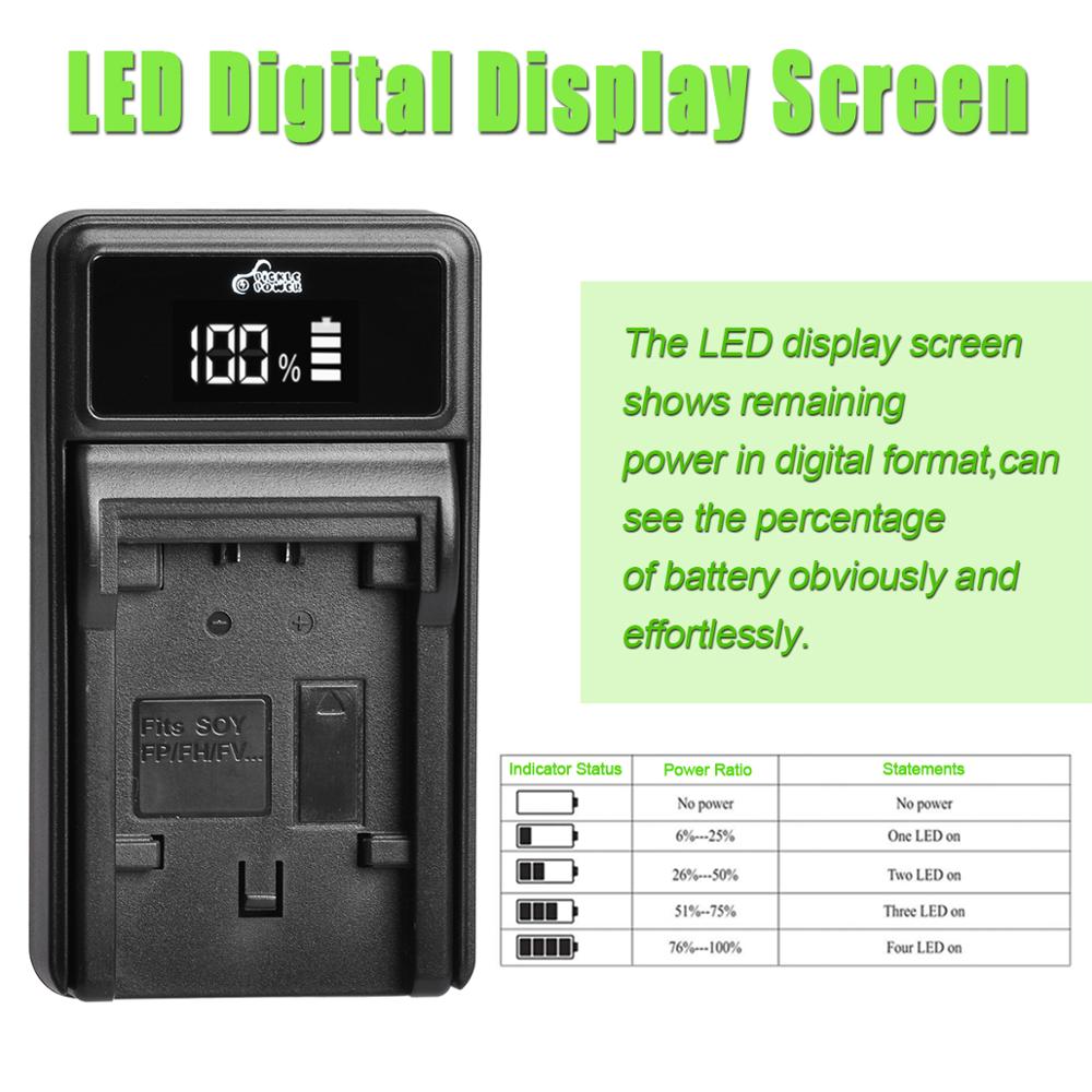 NP-FP50 NP FP50 NPFP50 Battery and LED Charger Set for Sony NP-FP30 NP-FP50 NP-FP60 NP-FP70 NP-FP71 NP-FP90 Sony DCR-SX40 SX40R