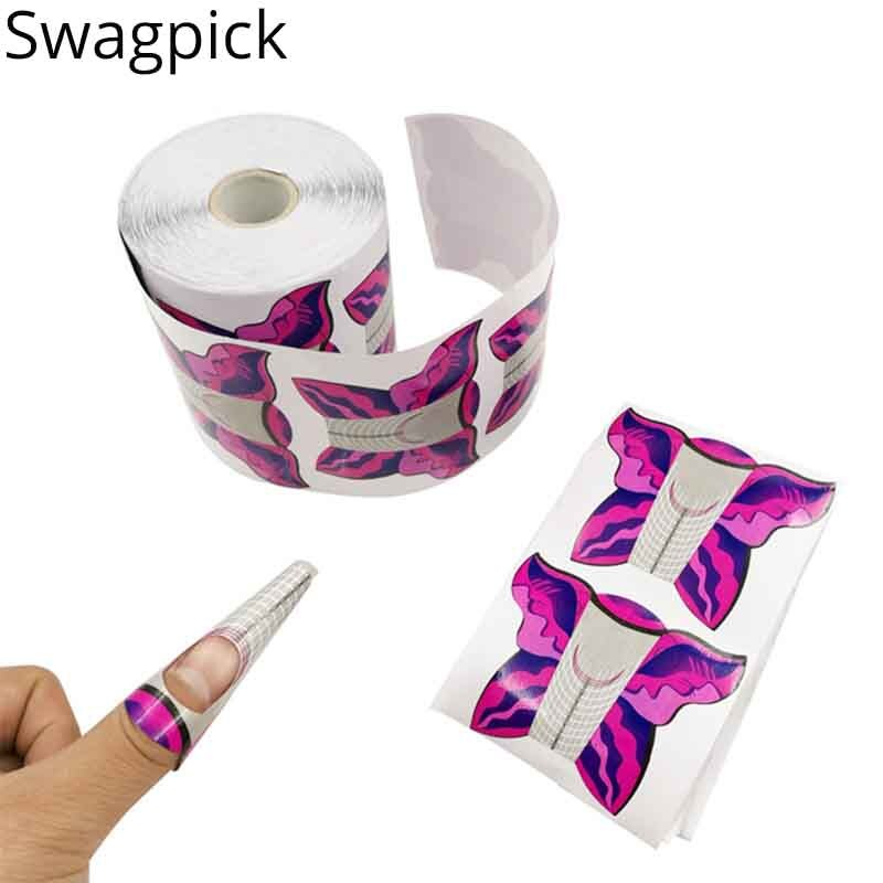 Swagpick 100 pièces U carré pointu forme de fin adhésif forme d'ongle pour acrylique UV Gel pointe d'ongle Extension d'ongle Art outil Pro: 10