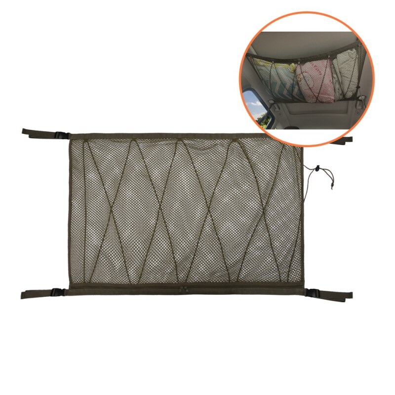 Car Roof Bag - 90x65cm - Polyester Cargo Carrier - Durable Mesh Outdoor Travel Luggage Storage
