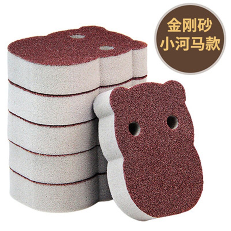 Borrador de esponja de melamina de carburo de silicio, 5 uds., limpiador de melamina mágico para cocina, oficina, limpieza de baño, Nano esponjas: 5PC Bear