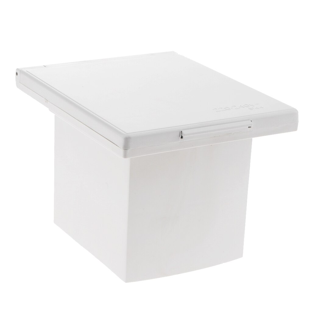 RV Motorhome 220-240V 16A External Flush Hook Up Waterproof 3Pin Plug: white