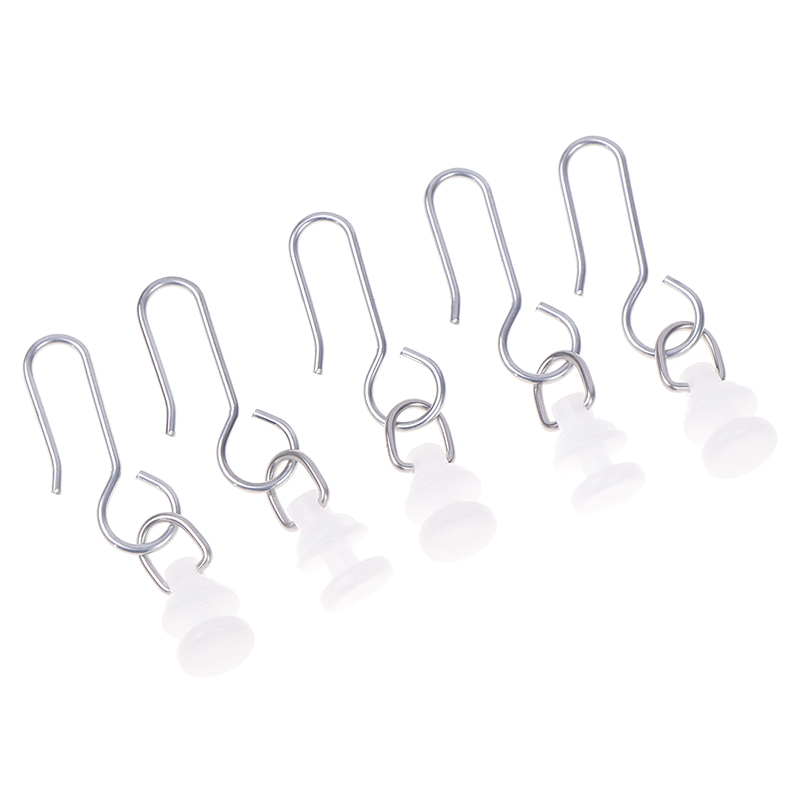 40 Stuks Gordijn Track Katrol Haken S Vormige Stille Gordijn Haken En Plastic Zweefvliegtuigen Track Rollers Voor Kamer Badkamer Gordijnen