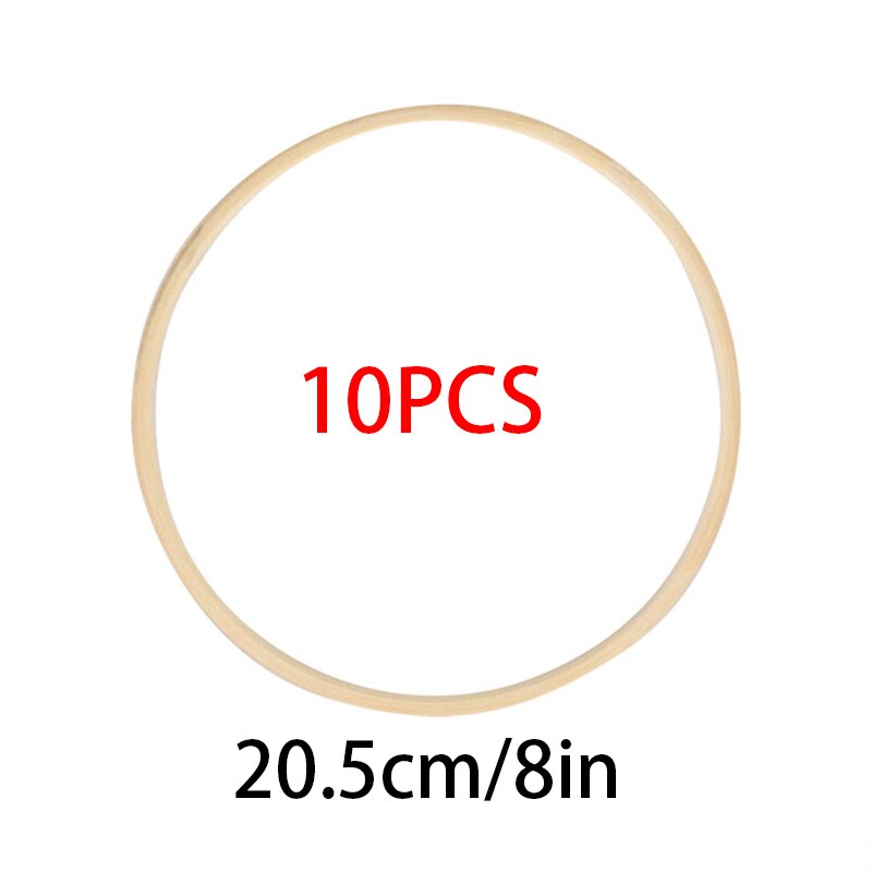 Cadre rond en bois de bambou, 8-40cm, cercle de broderie, outils pour bricolage, artisanat, couture, accessoires de décoration: 20.5cm