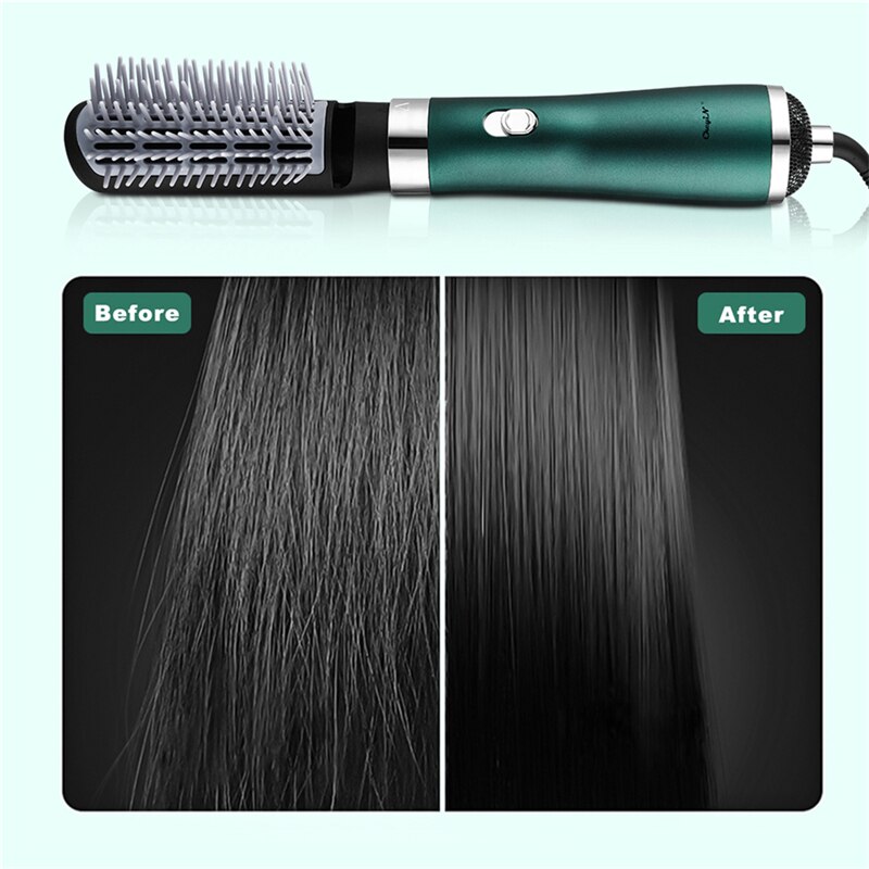 Electric Volumizer Hair Curler Air Hair Dryer Salon Straightener Rotating One Step Heat Air Comb Styling Brush