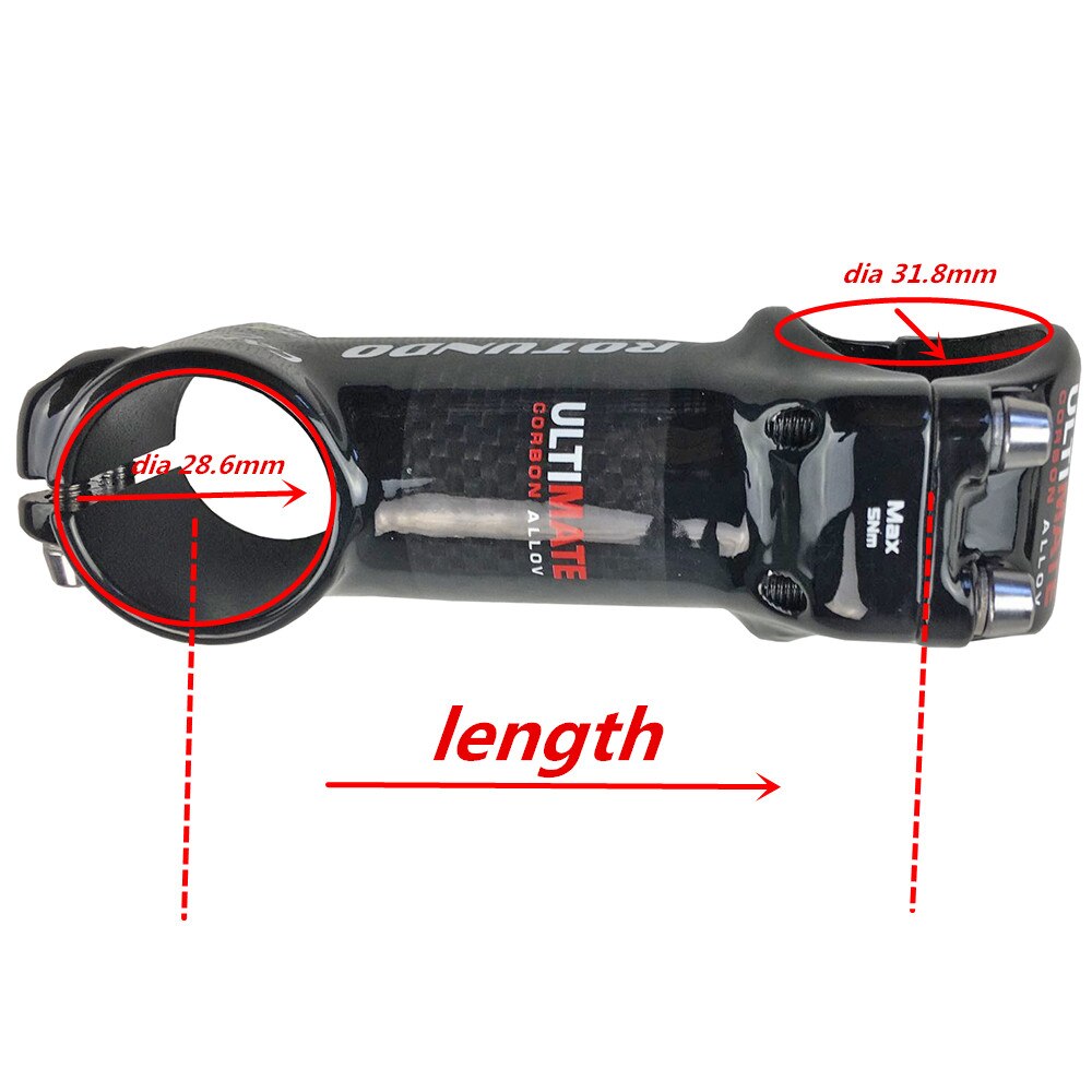 Carbon stuurpen 31.8mm Road/MTB 3 k Gloss Carbon fiber Stengels Fietsonderdelen 70/80/90 /100/110 Fiets Stuurpen