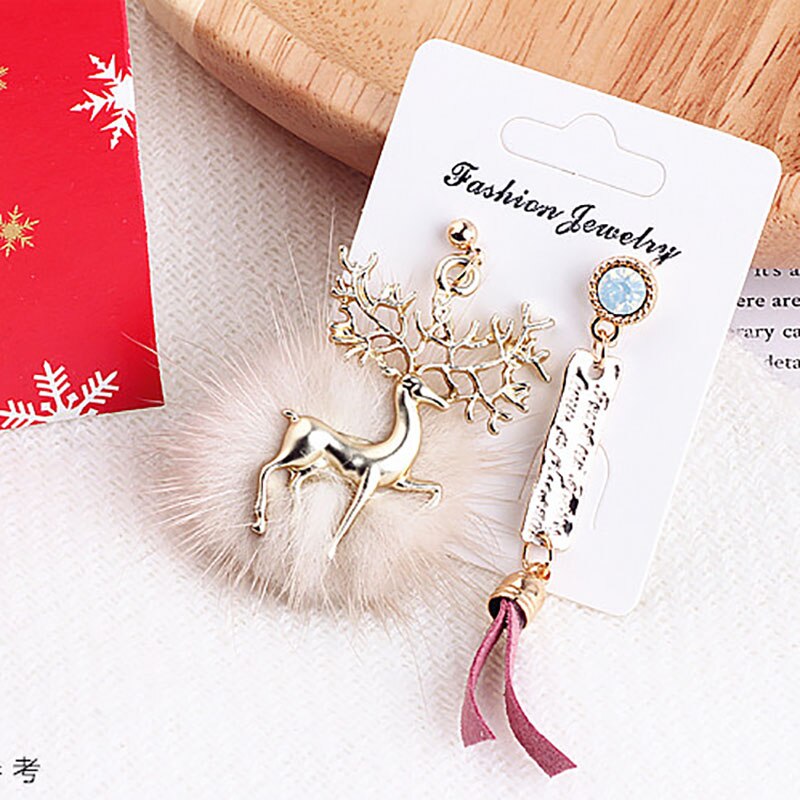 6pcs Brosche Pin Weiblichen Mantel Pullover Schal Verdienen Modische Frau Legierung Weiß Gold Fawn Auf Weihnachten Tag Schmuck