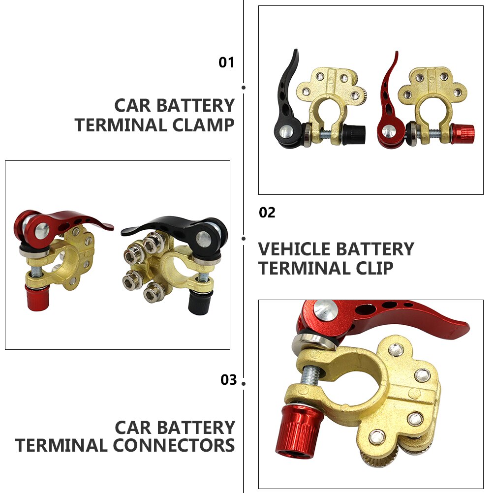 1 Set Batterij Terminal Nuttig Quick Release Batterij Connectors Batterij Terminal Klem Auto Batterij Terminal