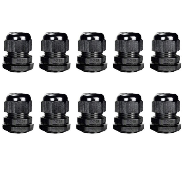 10pcs Seal Nylon Cable Gland Kit Outdoor Waterproof Ip68 Cable Gland Joints Adjustable Locknut Electrical Equipment Accessories: PG16
