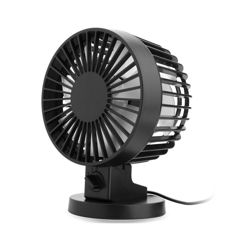 Persoonlijke Mini USB Fan Geruisloze Tafel Bureau Ventilator met Dual Blades Voor Home Office Desktop (2 versnellingen) Zwart