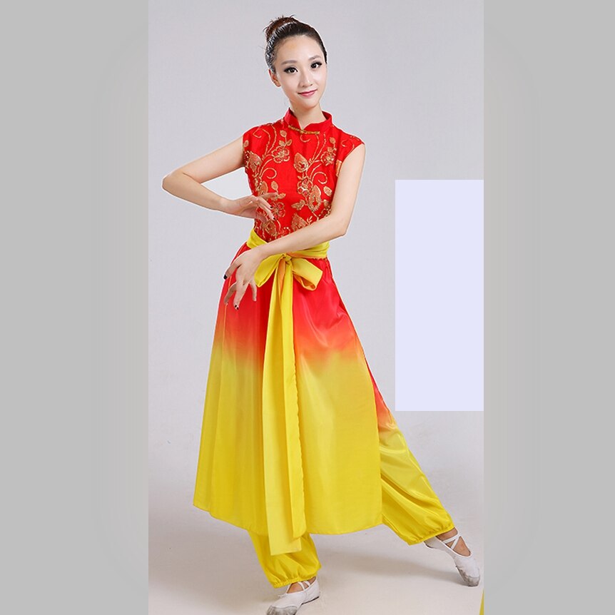 Yangko Dance Costume Chinese Folk Dance Custom Chiness Traditional Dress for Women