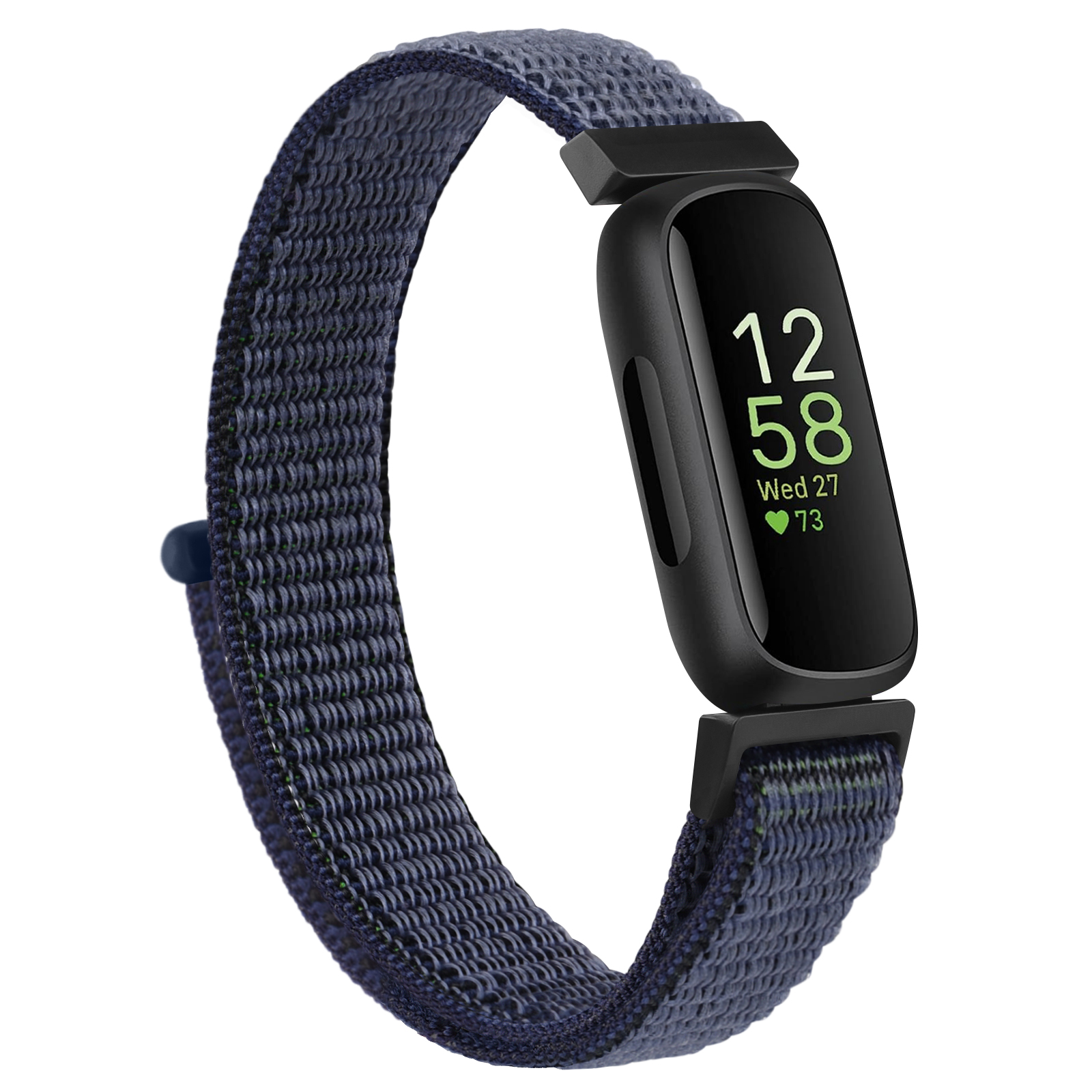 Correa de nailon para reloj Fitbit Inspire 3, repuesto ajustable, accesorios de pulsera, reloj inteligente deportivo: Verde negro