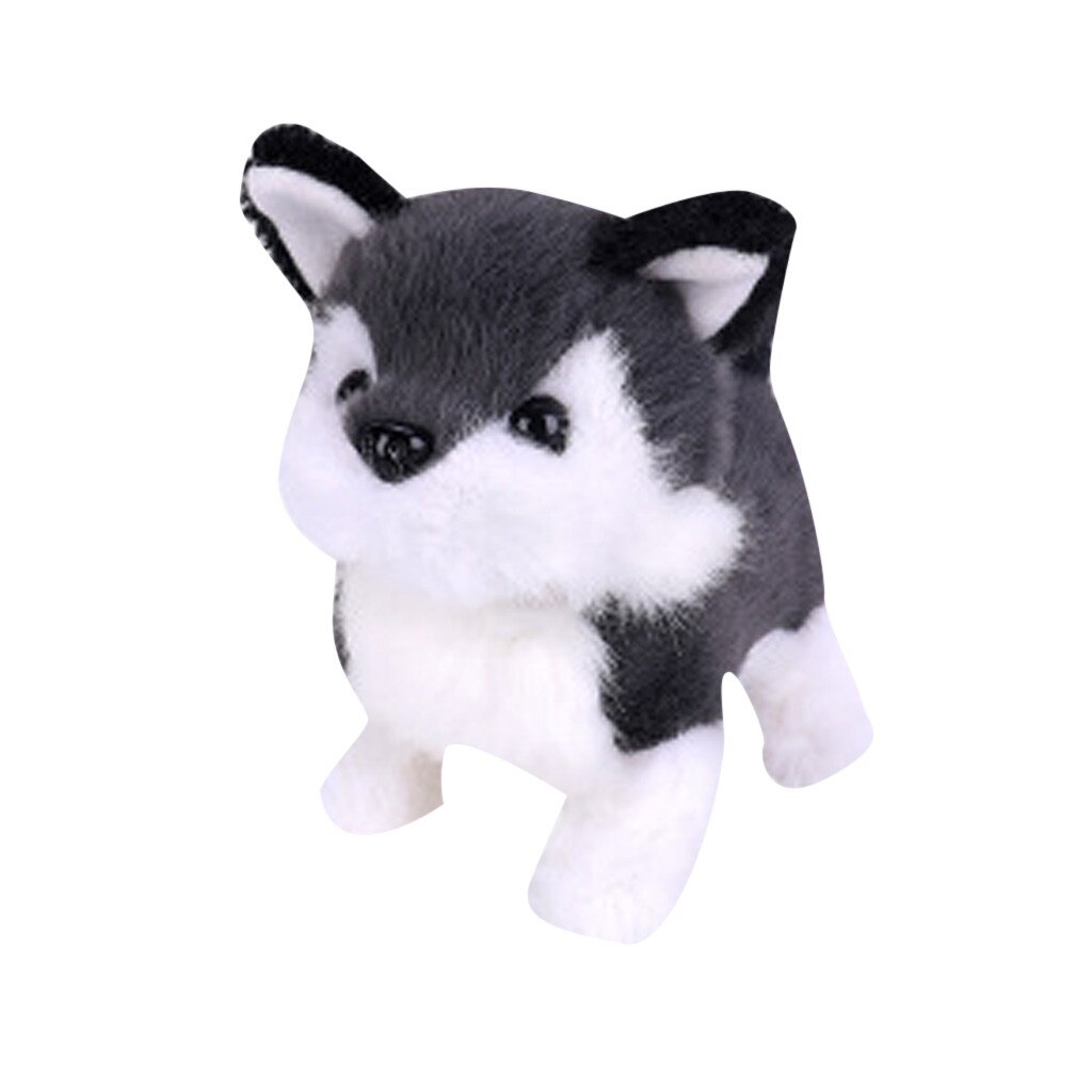 1PCS Electric Toy Soft Realistic Teddy Dog Plush Walking Glowing Barking Dog Funny Simulation Moving Plush Stuffed Doll Toys#g4: L