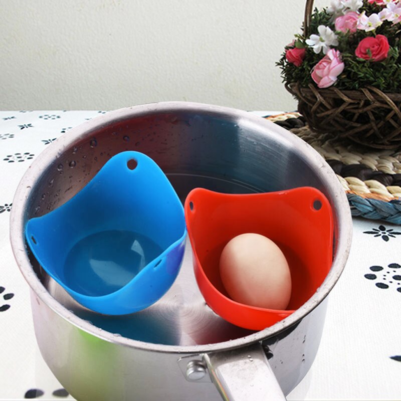 Flexible Egg Pouches Heat-resistant Food Grade Silicone Egg Poaching Cup Fits Cookware Boiler Steamer Microwave Kitchen Tools