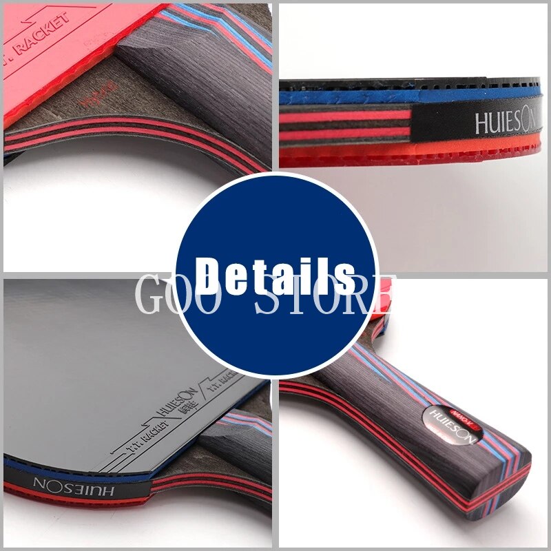 Huieson-raqueta de tenis de mesa Nano Carbon 9,8, raqueta de tenis de mesa de ataque rápido, entrenamiento , Original, palo de Ping Pong