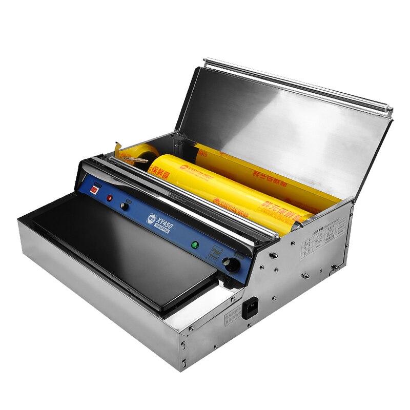 Commercial plastic wrap packaging machine Supermarket fresh fruit food vegetable wrap film sealing machine: Default Title