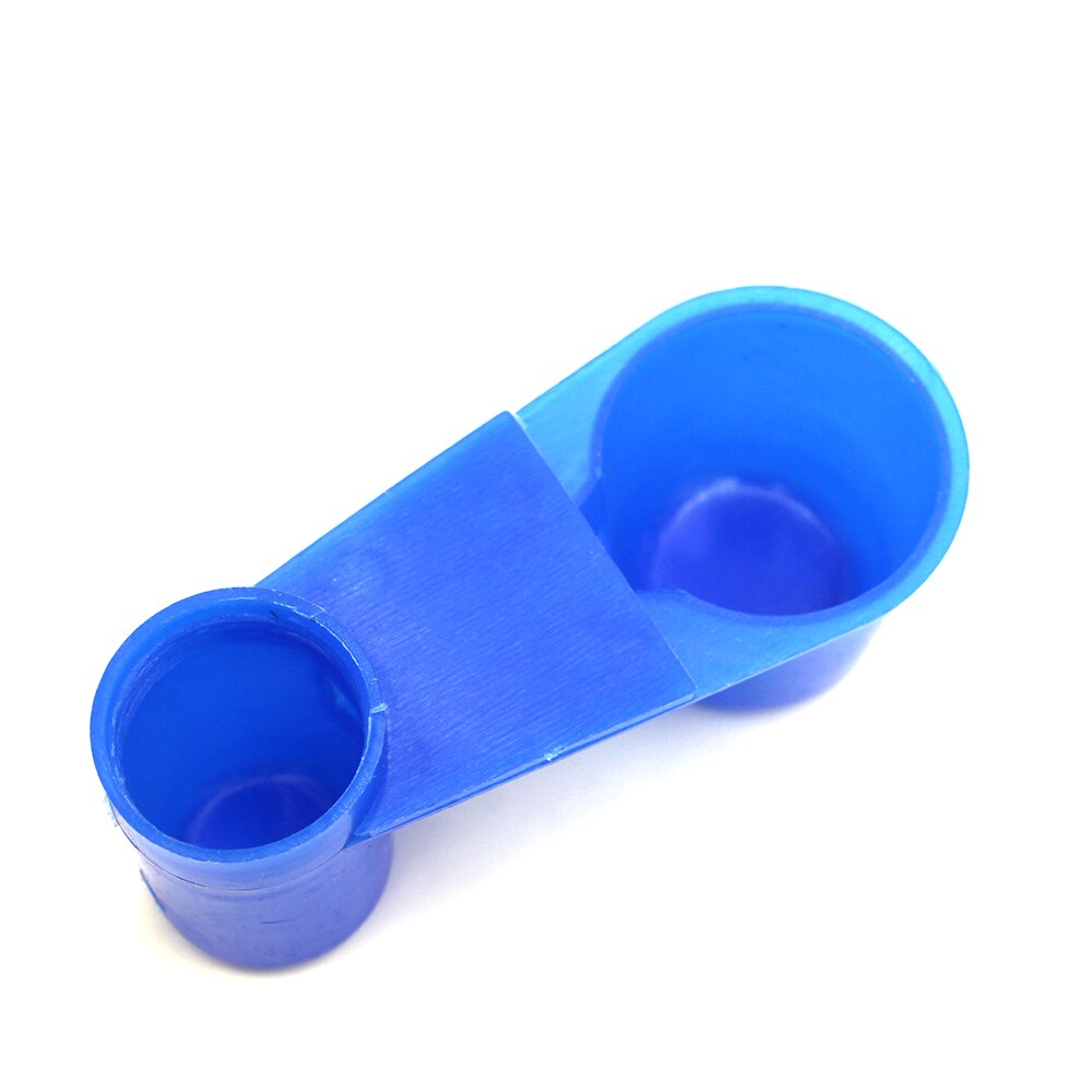 2 STUKS pluimvee waterer vogels water fontein vogels cup kwartel duif huisdier huisdieren parkieten plastic duiven drinkers drinken kom: Blue