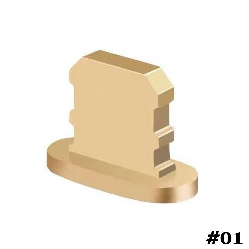 Staubdichte metallabdeckung, staubschutzkappe für ladeanschluss und stecker des iphone 12, 11 pro max , 8 und 7 plus: Gold