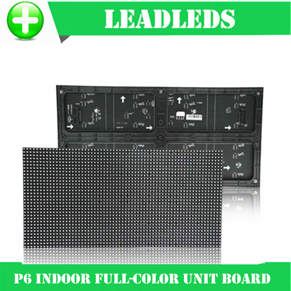 Módulo De Pantalla LED P6 RGB a todo Color para interiores, con 1R1G1B, 384x192mm, 32x64 píxeles para pantalla grande y transparente
