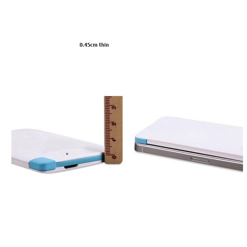 Portable Mini Ulter Slim Credit Card Wallet Size Power Bank 2600mAh Cell Phone Travel Charger External Battery