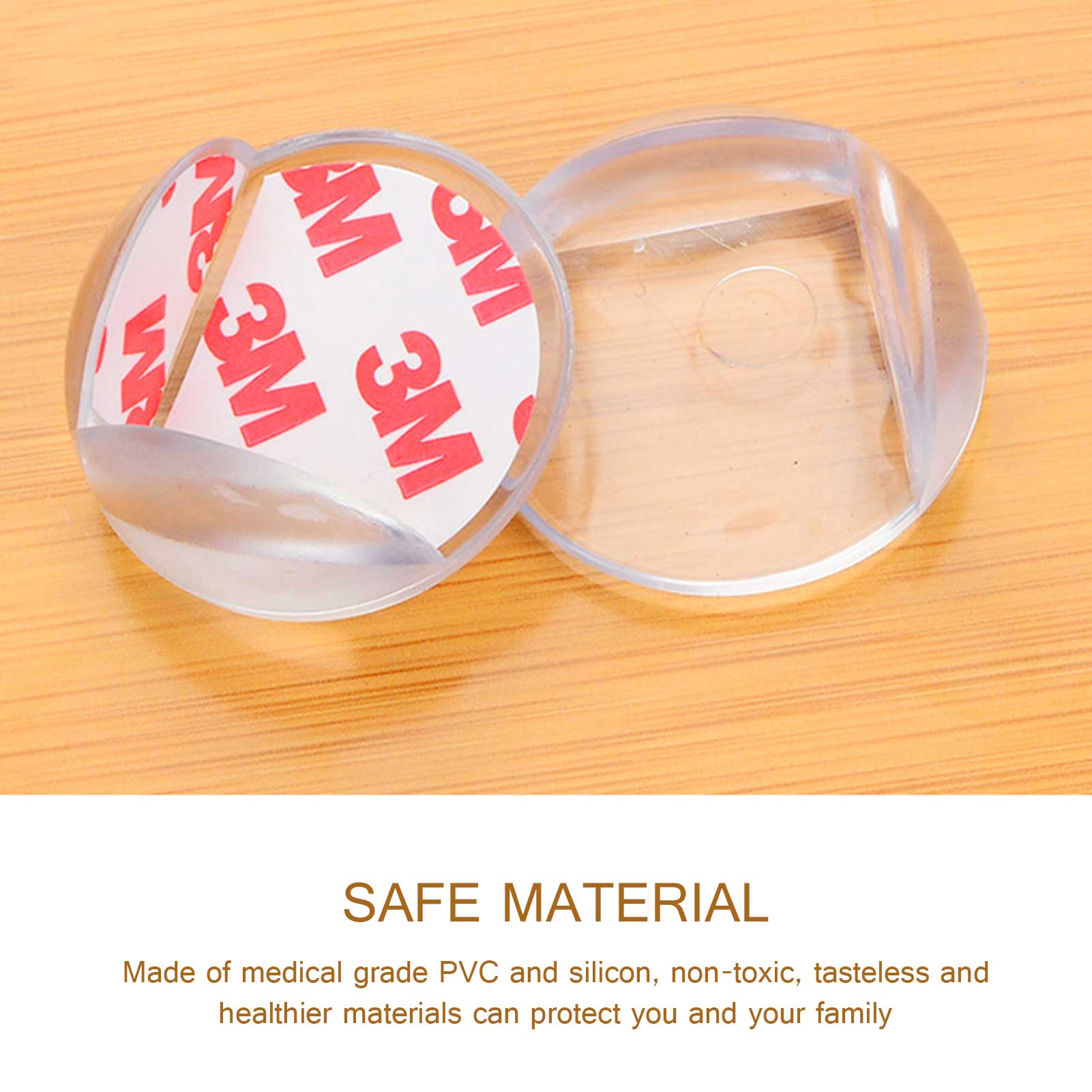 10PCS Baby Security Lock Thick Spherical Anti-collision Angle From Doors Drawers Protector Transparent Safety Table Corner Edge
