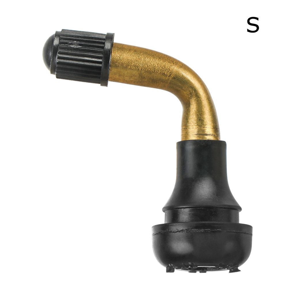 1Pc Hoek Gebogen Messing Air Tyre Ventiel Met Uitbreiding Adapter Voor Auto Vrachtwagen Motorfiets Fietsen Accessoires 3 Maten: S-1PC
