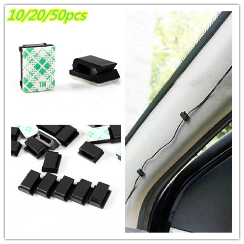 10/20/50pcs Self Adhesive Adjustable Fixed Screw Mount Base Bracket Holder Wire Management Harness Clamp Cable Clip