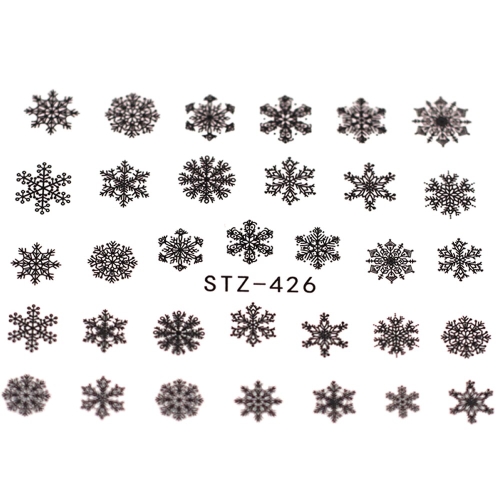 1Pc Schneeflocke Karikatur Wasser Transfer DIY NäGel Kunst Nagellack verrotten Farbe Lange-dauerhaft Nagellack Mädchen Nette nagel Dekoration Werkzeug: 11