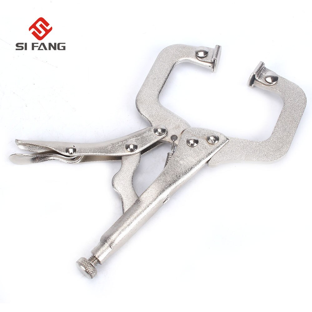6 inch Alloy Steel C Clamp Pliers Round Locator Vise Grip Locking Welding Quick Pliers Pincers Tongs Forceps Wood Tenon
