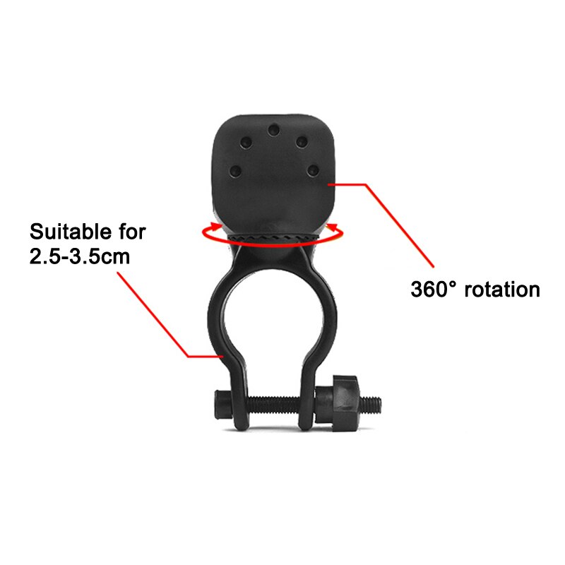 Metal Detector Pin Pointer Holder Flashlight Mount Metal Detecting Accessories 360 Degree Rotating