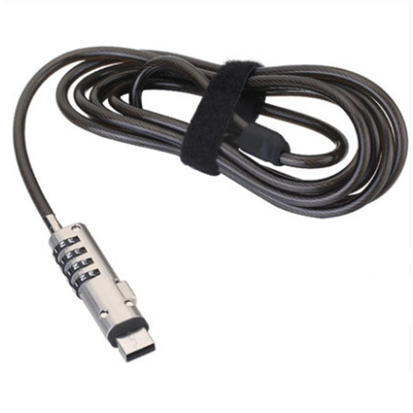 Notebook Lock En Beveiliging Kabel Voor Pc/Laptop En Andere Apparaten, usb Laptop Combinatie Slot Met Kabelbinder, Security Cable Lock