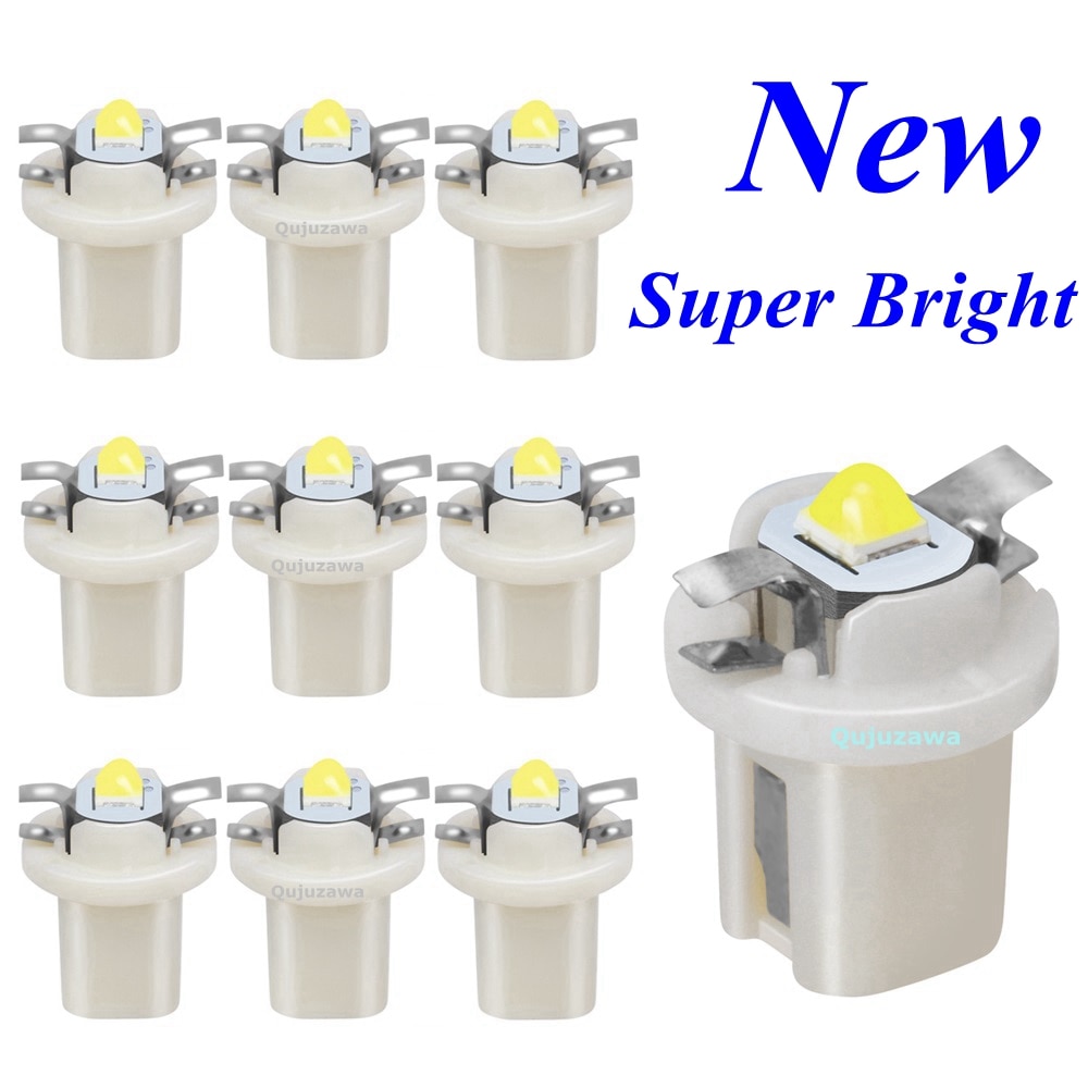 Lámpara LED superbrillante para Panel de coche, Bombilla Speedo para tablero de instrumentos, B8.5D, 509T, B8.5, T5, 10 Uds.
