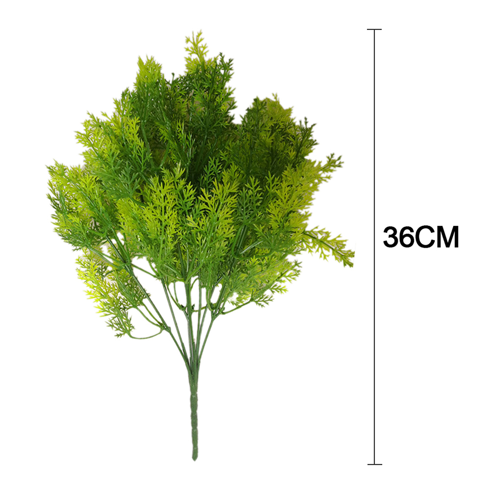 7 heads Artificial Green Cypress Tree Leaf Pine Needle Leaves Branch Christmas Wedding Home Office Hotel Decoration