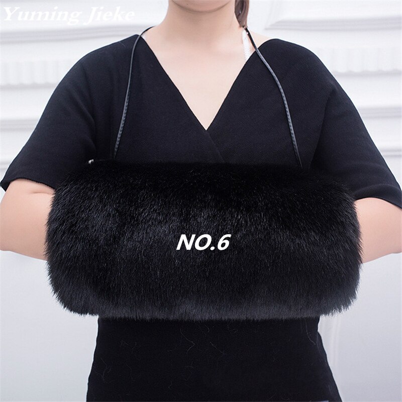 Vintage Thick Faux Fur Muff Winter Hand Warmer Wedding Cloak