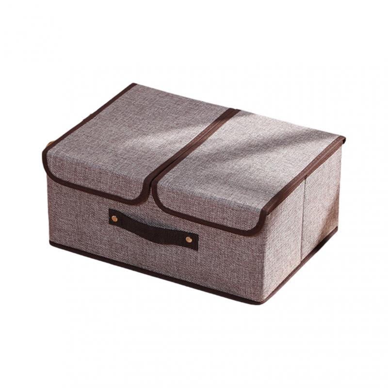 Folding Storage Cabinet Home Storage Box Fabric Cotton And Linen Toys Clothes Storage Box Portable Cover Organizer Box: 05 S