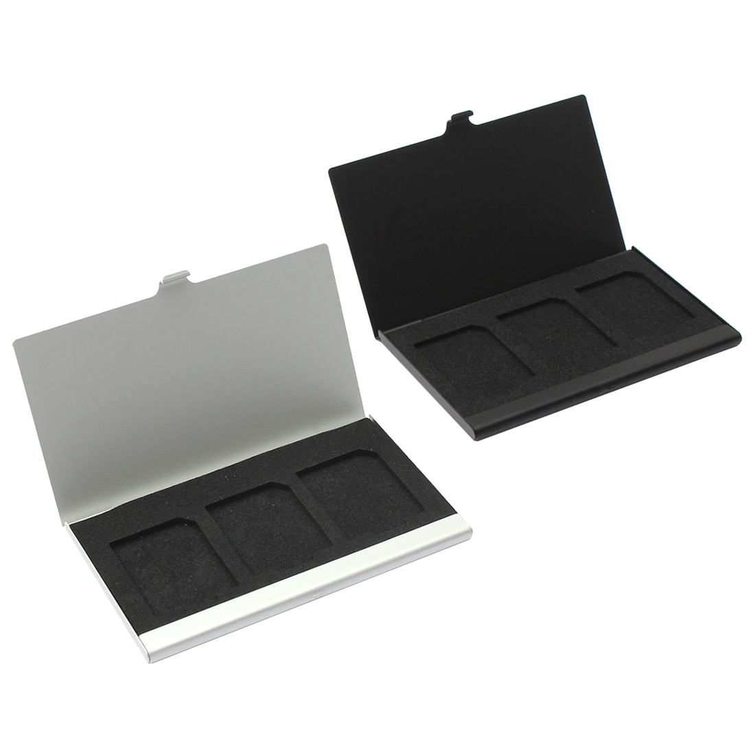 Aluminium Geheugenkaart Case Card Box Houders Voor 3 STKS SD Kaarten