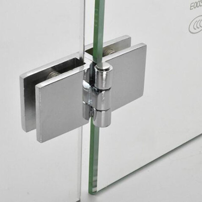 Cabinet Door Hinge /Glass Clips Clamp For Showcase Cupboard Single And Double Glass No Hole Furniture Hardware 90/180 Degree