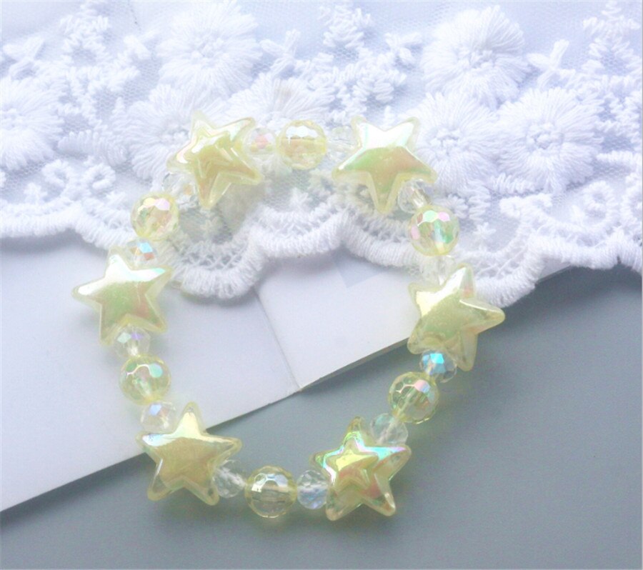 Bracelet Lolita fait à la main pour fille, couleur bonbon, perles, bijoux, D393: color 5