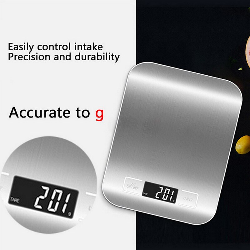 Digital Kitchen Scale 10kg Food Scale Multifunction Weight Scale Electronic Baking & Cooking Scale With LCD Display Silver