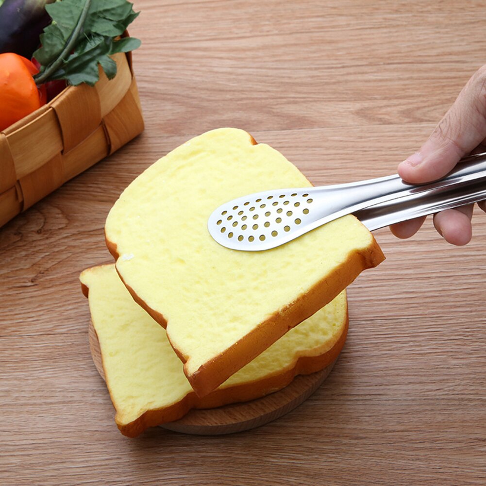 Stainless Steel Food Tongs Kitchen Utensils Buffet Cooking Tool Anti Heat Bread Clip Pastry Clamp Barbecue Kitchen Tongs Steel