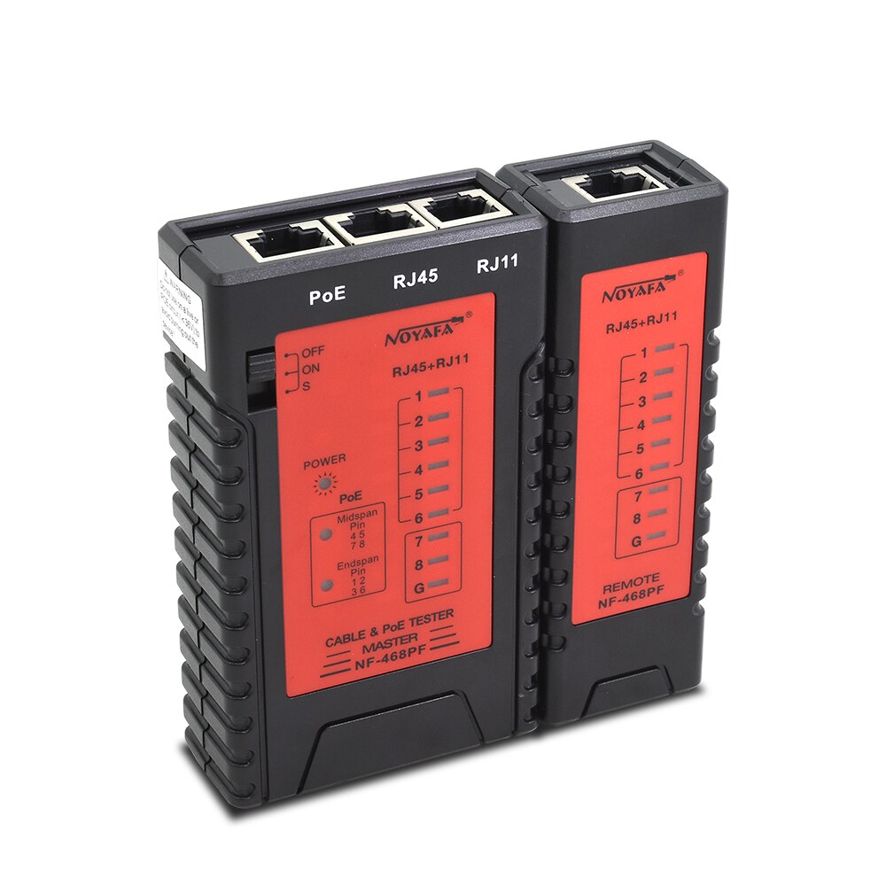 NOYAFA – détecteur de continuité de câble NF-468PF, Original, testeur de câble PoE RJ11 RJ45, détecteur de réseau Ethernet
