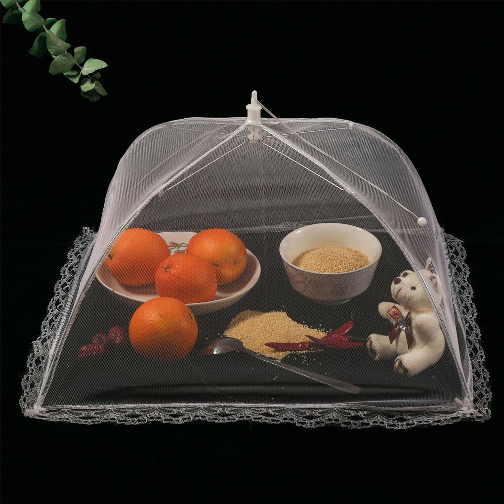 Folding Food Mesh Cover Tent Home Dining Table Kitchen Counter Meal Vegetable Fruit Umbrella Breathable Insect-proof Food Cover