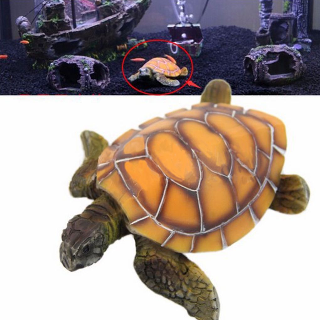 1pc aquarium ornamenten van kunsthars en polyresin, schildpad, aquariumdecoratie