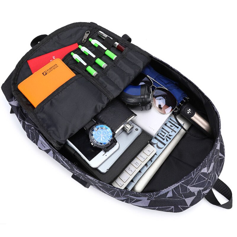 Heren rugzak tas usb opladen slimme schooltas heren rugzak waterdichte reis computer student schooltas