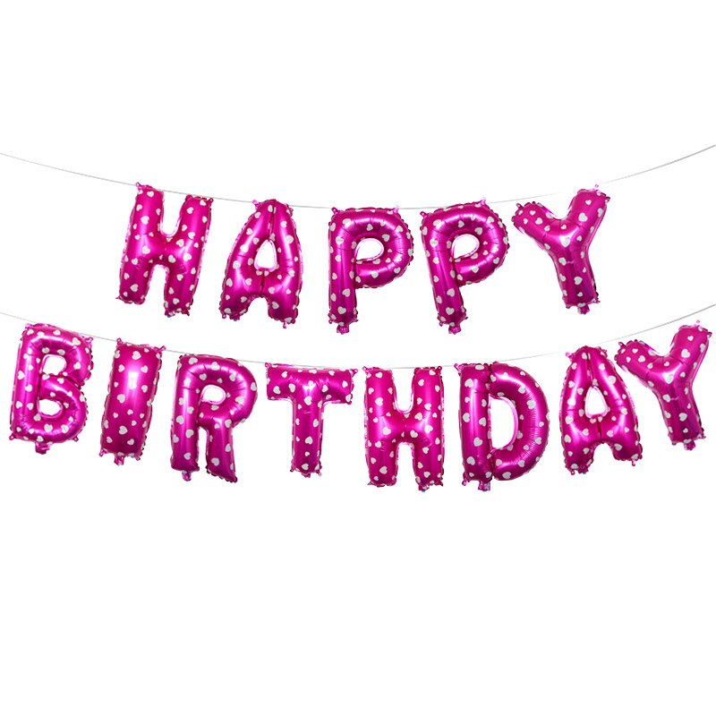 16 inch Letters HAPPY BIRTHDAY Foil Balloons birthday party decorations kids balls Alphabet Air Balloons Baby Shower Supplies: Agate