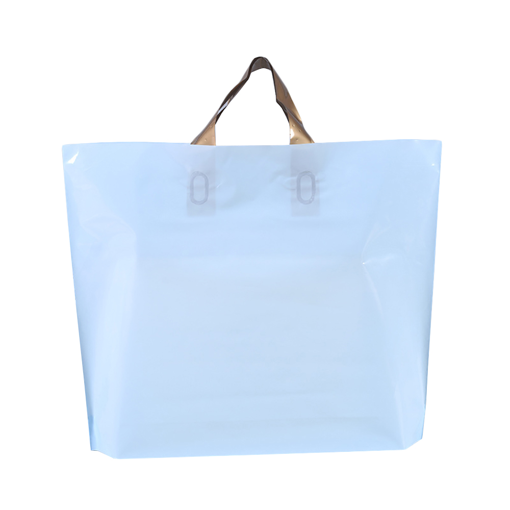 5Pcs Plastic Merchandise Bags With Handles Retail Clothing Shopping Bags Reusable Bags Boutique Bags Take Out Bags: Sky Blue