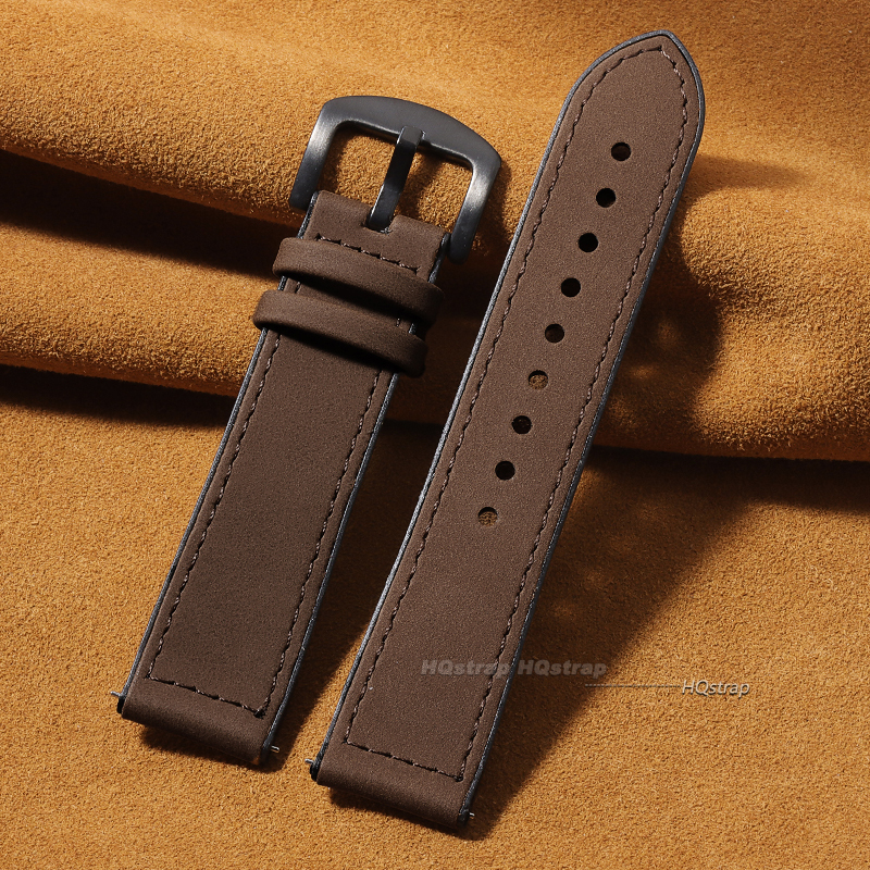 Quick Release Leather Watch Band Bracelet 20mm 22mm Replacement Wrist Straps Watchbands for Galaxy Wrist Band Women Men Belt: GREEN BLUE / 20mm