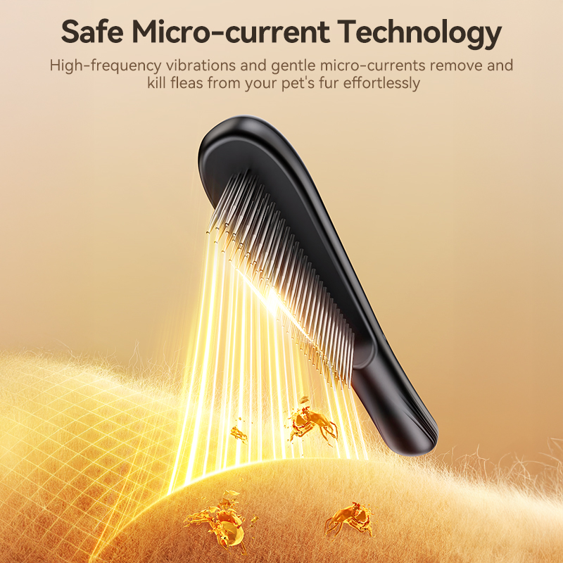 ROJECO Elektrische Vlooienkam Anti Luizen Grabber Borstel Waterdichte Vlooienverwijdering Killer Borstel voor Hond Kat Haarreiniger Accessoires