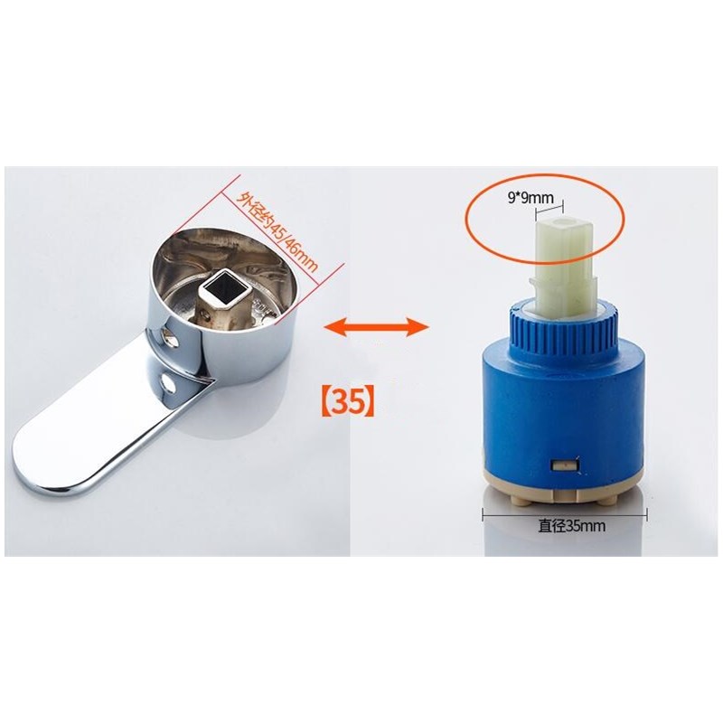 Wasserhahn zink-legierung griff hebel 35mm oder 40mm patrone Schlecht wasserhahn zubehör