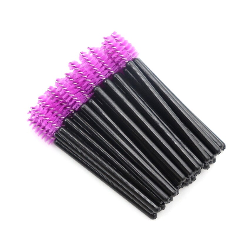100/50 Mini Wimperborstels Mascara Wands Cosmetica Applicator Microbrush Wenkbrauw Borstel Make-Up Tool Lift Lash Extension Supplies: green / Badger