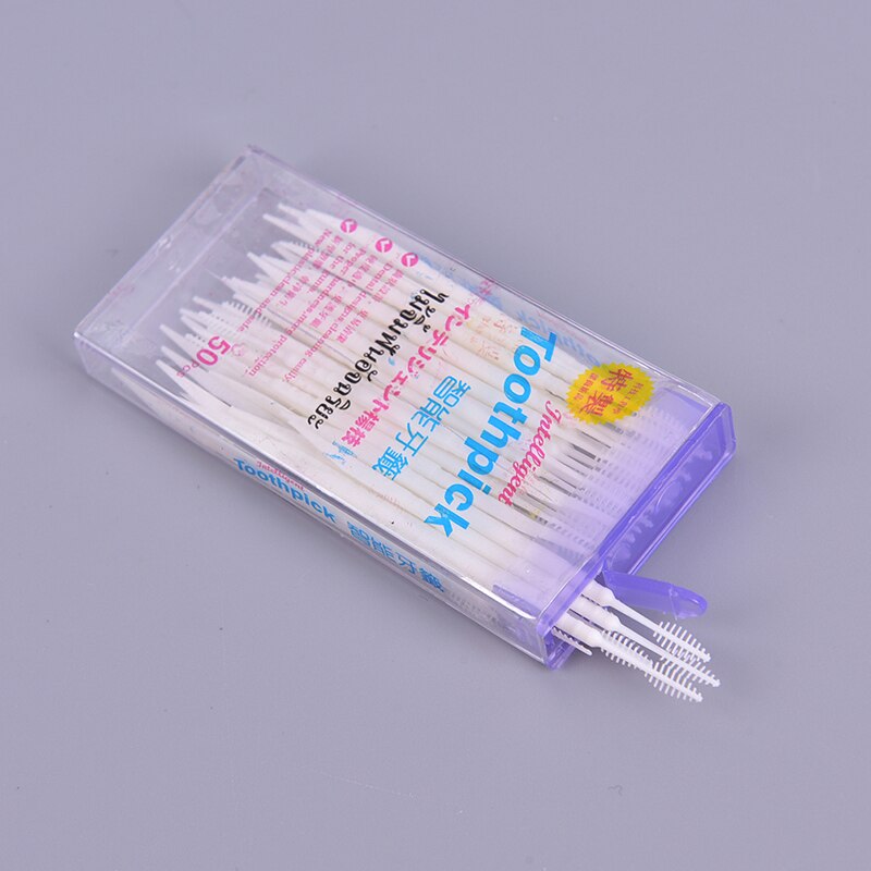 100Pcs/2Packs Tand Stok Flosdraad Staven Borstel Stok Dental Oral Care Schone Tanden